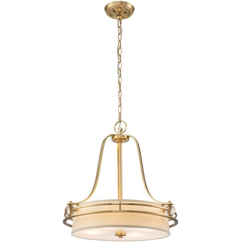 Elstead Lighting Elstead Quoizel Gotham Cilindrična viseča stropna svetilka iz bru&scaron;enega medenine, (22099549) Cene