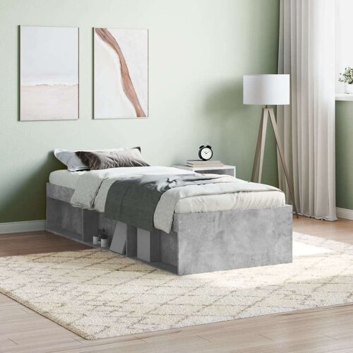  Posteljni okvir betonsko siv 75x190 cm Slike