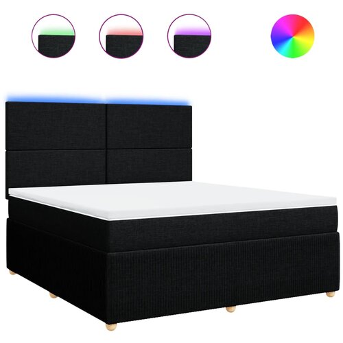 Maison Chic Box spring postelja - Vzmetna postelja z vzmetnico črna 180x200 cm blago SL23560, (21880145) Cene
