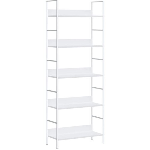 Police za knjige s 5 razina crne 60 x 27,6 x 158,5 cm drvene Slike