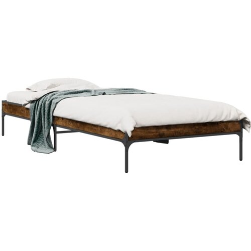 VidaXL Okvir za krevet boja hrasta 90x200 cm konstruirano drvo i metal Slike