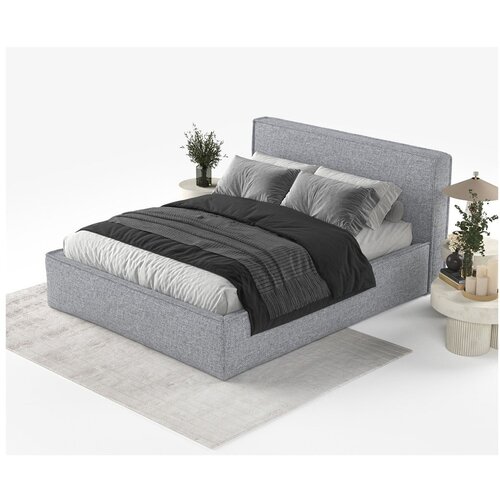 Maison de R&amp;ecirc;ve Siva oblazinjena zakonska postelja s prostorom za shranjevanje z letvenim dnom 180x200 cm Lounge L &amp;ndash; Slike