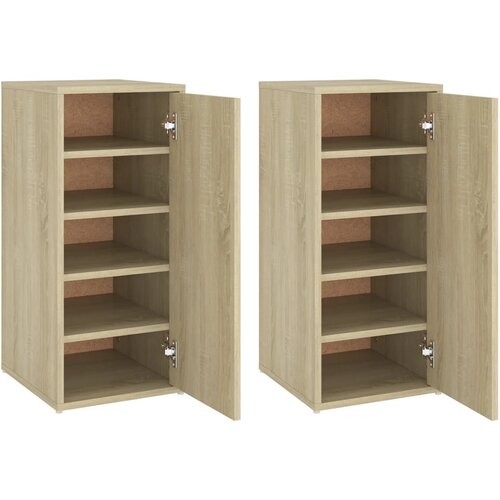 Maison Chic Omarica za obutev - Kopa za čevlje 2 kosa sonoma hrast 32x35x70 cm iverna plošča, (21777486) Cene