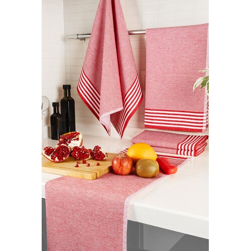 Hermia Set od 5 crvenih kuhinjskih krpa Slike
