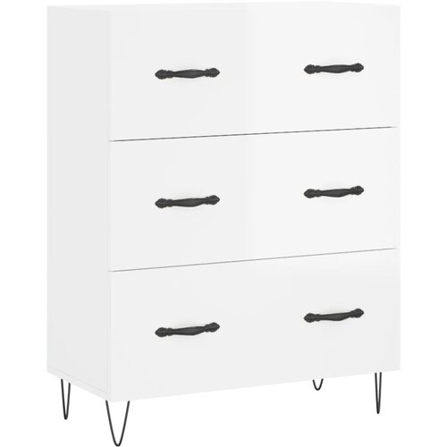 Maison Chic Komoda - Predalnik visok sijaj bela 69,5x34x90 cm inženirski les, (21720996) Cene