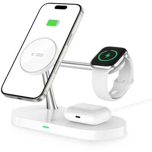 TECH-PROTECT A12 3IN1 MAGNETIC MAGSAFE WIRELESS punjač WHITE Cijene