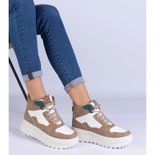 Gemre Beige women's sports platform sneakers Sunline Cene