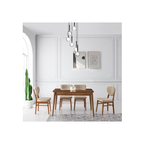 Hanah home Trpezarijski sto Lotus-1123, 130x75x80 cm, Boja oraha Cene
