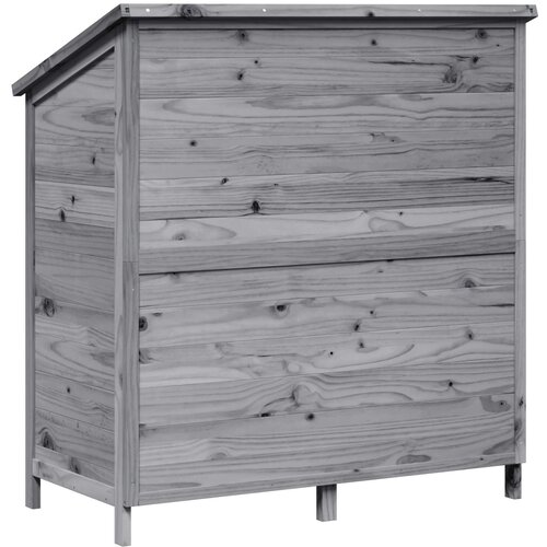  Vrtna &amp;Scaron;upa s krovom Siva 106,5 x 56 x 113,5 cm Čvrsto drvo jele Slike