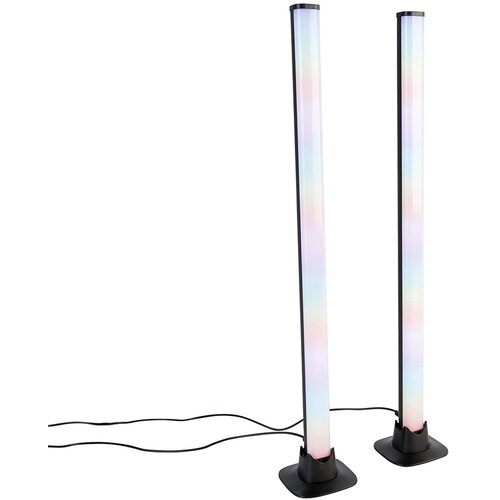 Trio Leuchten Črna namizna svetilka z LED z daljinskim upravljalnikom in RGB - Arnold Cene