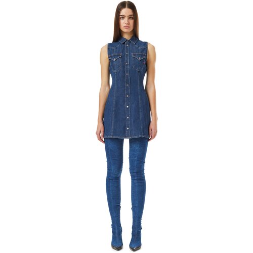Diesel Dress - DE-GLO-F DRESS blue Slike