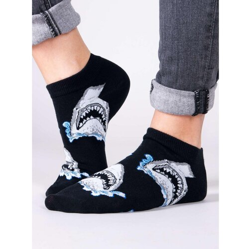 Yoclub Unisex's Ankle Funny Cotton Socks Patterns Colours SKS-0086U-B100 Slike