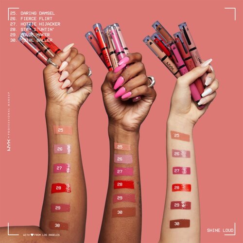 NYX Professional Makeup Shine Loud High Shine Lip Color tekoča &amp;scaron;minka z visokim sijajem odtenek 27 Hottie Hijacker 6,5 ml Slike