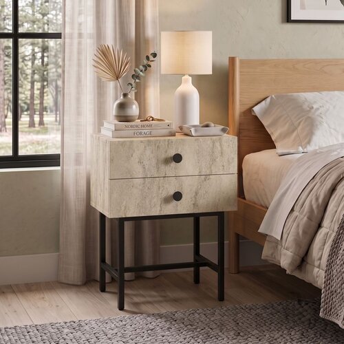 Hanah home noćni ormarić Komo, 48 cm, travertin Cene