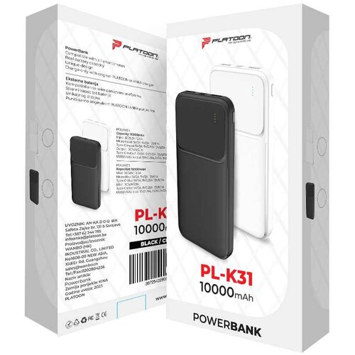 Powerbank PL-K31 10000MAH PLATOON BIJELI Slike