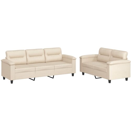 vidaXL 2-dijelni set sofa s jastucima bež od mikrovlakana Cijene