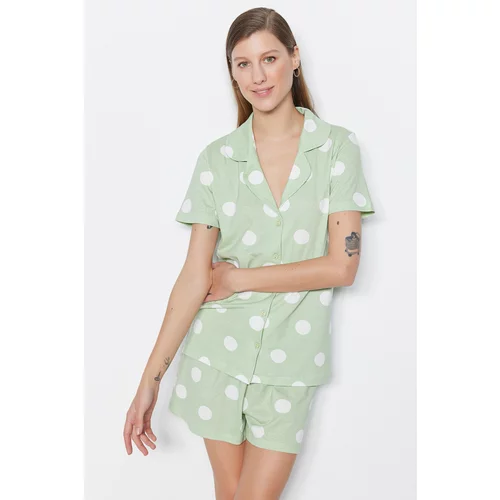 Trendyol Ženska pidžama komplet Polka-dot detailed