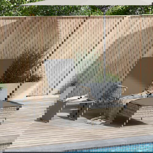 vidaXL ležaljka na suncu Svijetlosiva PE ratan 157 x 55 x 92 cm Sklopiva Cijene