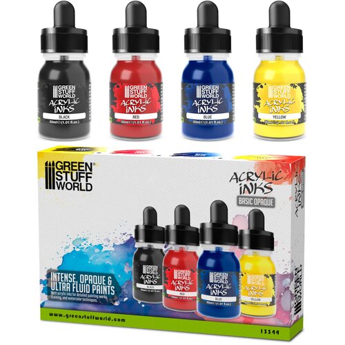 Green Stuff World Opaque Acrylic Inks Set – 4 boje | Opaque inkovi Cene