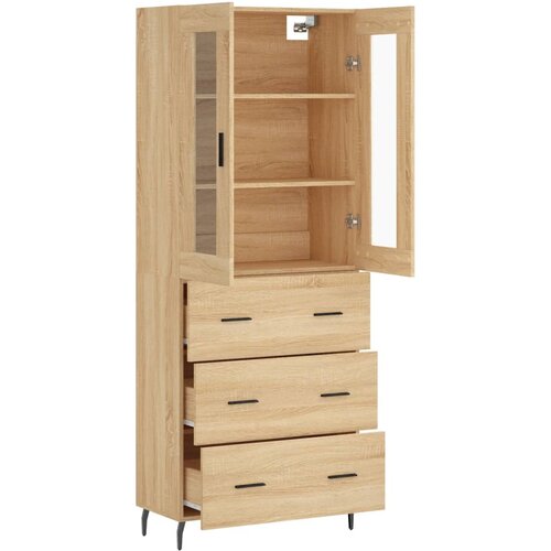  Visoka komoda hrasta sonome 69,5x34x180cm od konstruiranog drva Slike