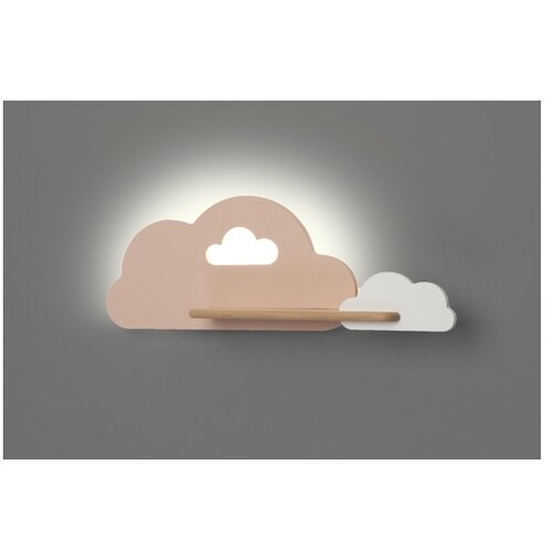  LED dečije zidno svetlo sa policom CLOUD LED/5W/230V ružičasta/bela Slike