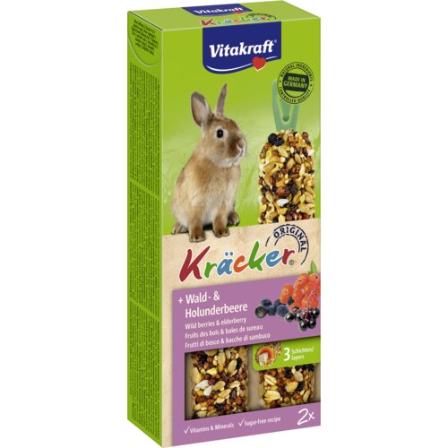 Vitakraft kreker poslastica za zečeve sa šumskim voćem 100g 2/1 Slike