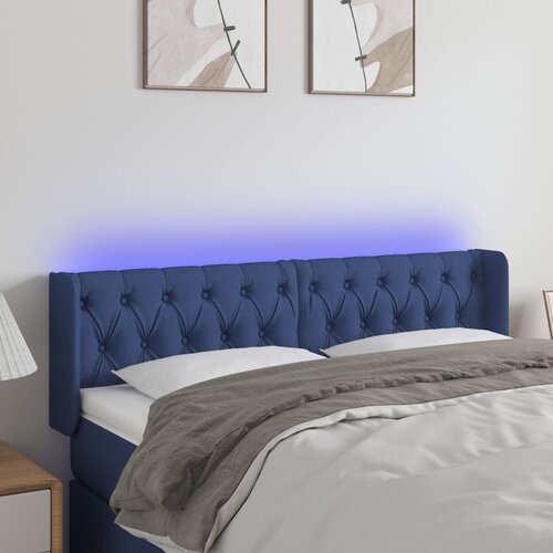  LED uzglavlje plavo 163x16x78/88 cm od tkanine Cijene