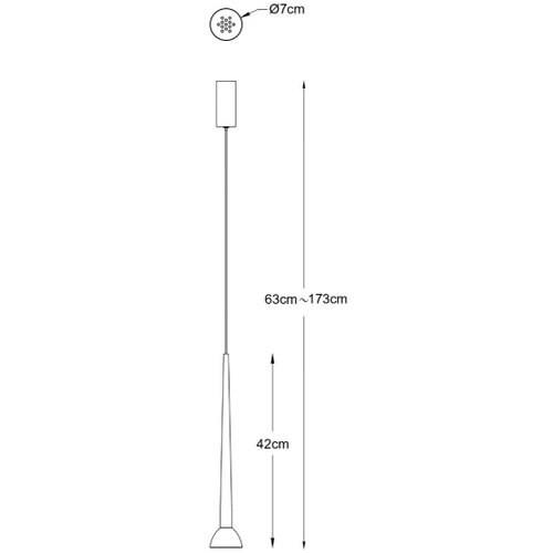 Zuma line P0603-01A-P7B1 - led luster na sajli boston LED/5W/230V crna Slike