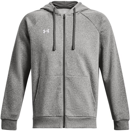 Under Armour Športna jopa na zadrgo 'Rival' siva / bela Cene