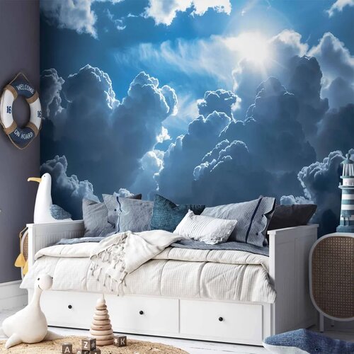  Foto tapeta - Animated Scenery: The Sun Battling with Clouds 350x256 Slike