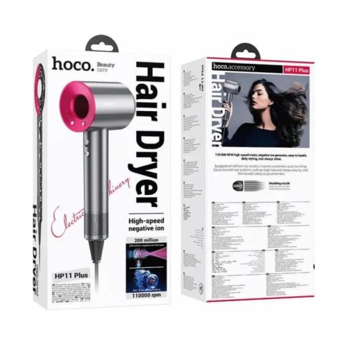  Hoco.HP11 Plus Rose Red Fen za kosu sa negativnim jonima, 1600W Cene
