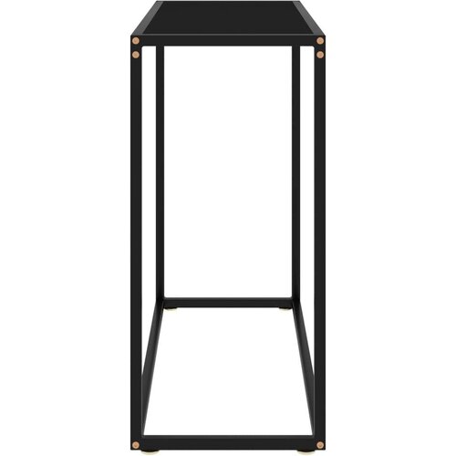  Konzolni stol crni 80 x 35 x 75 cm od kaljenog stakla Slike