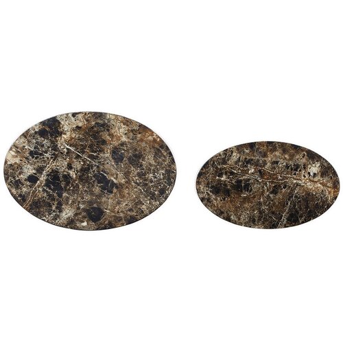 Livetastic Set Klubskih Mizic Marble, Rjava, 2-Delni Slike