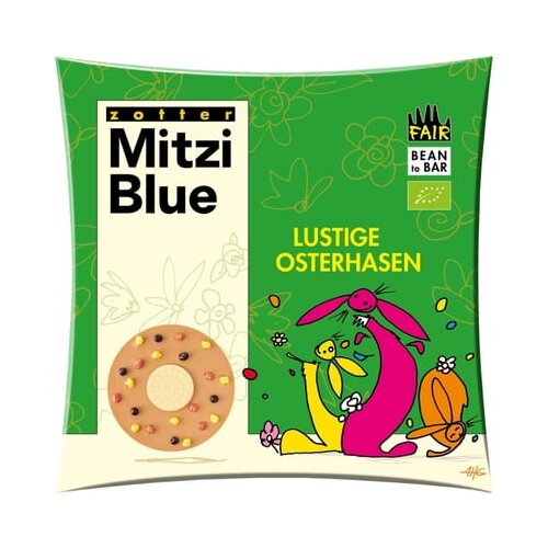 BIO čokolada Mitzi Blue - &amp;quot;zabavni velikonočni zajčki&amp;quot; Slike