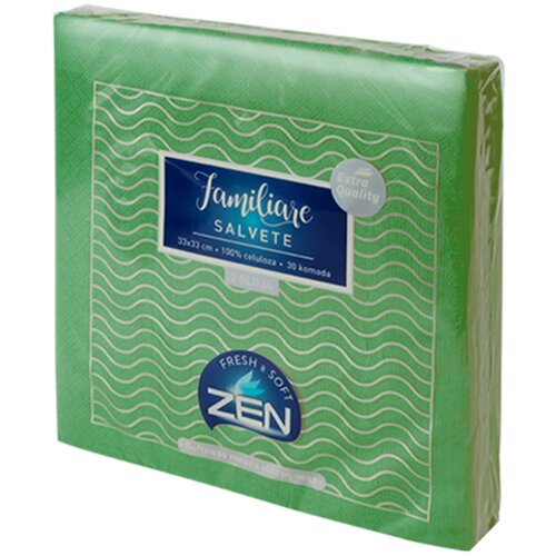 Zen Dvoslojne salvete Familiare 30/1 33X33 zelene Slike