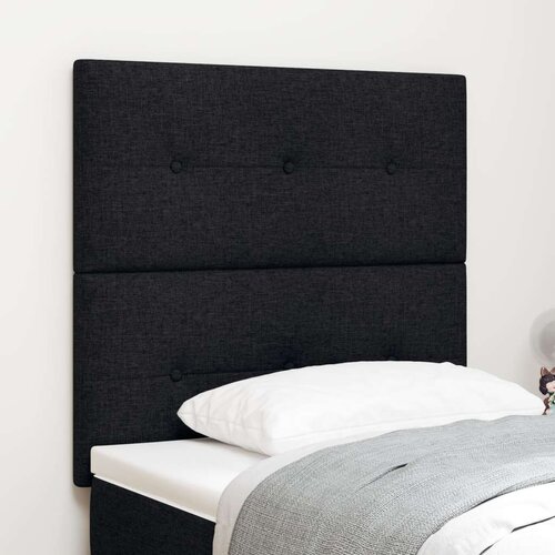  Uzglavlje s gumbima crno 90 cm tkanina Slike