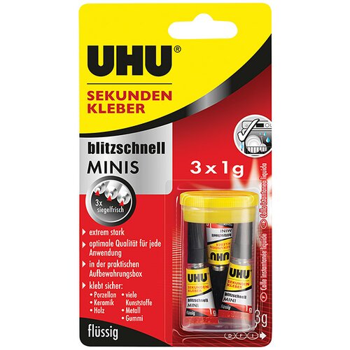 Uhu Sekundno lepilo UHU Blitzschnell (3 x 1 g) Cene