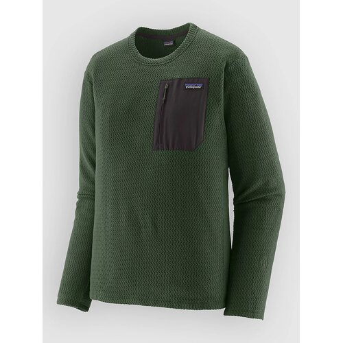 Patagonia R1 Air Crew Pulover treeline green Cene