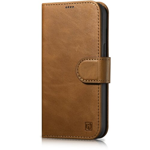 ICARER 2v1 usnjena preklopna torbica za iPhone 14 Pro Anti-RFID Oil Wax Wallet Case svetlo rjava, (21522190) Slike
