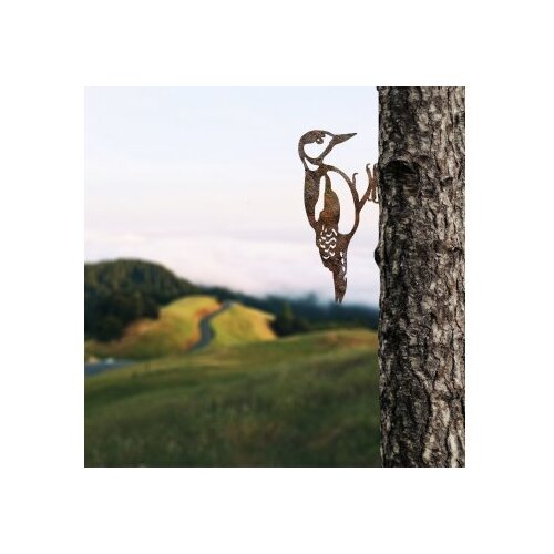 Wallxpert decorative object figura bird on the branch 01 brown Slike