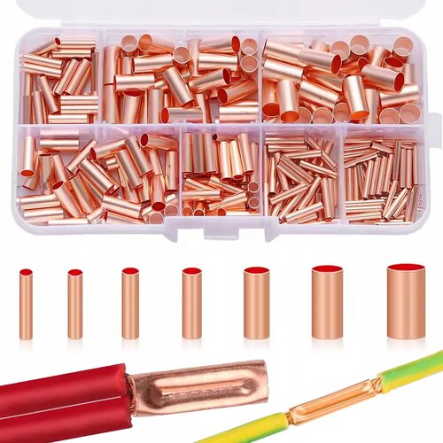 Rosfix Coppertube GT125 Tulejke Iz Čistega Bakra &ndash; 250 Kosov | Za Lutovanje In Krimpanje | 2&ndash;22 mm&sup2;, 12 Mm Dolžina, (5000243652) Cene