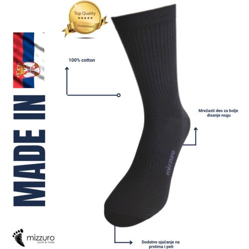 Mizzuro Sportska čarapa crna M Cene
