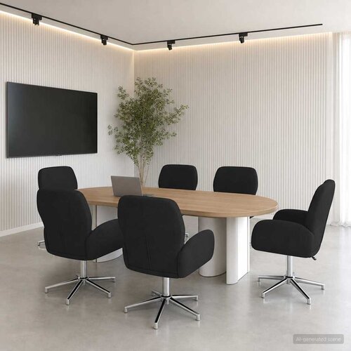 vidaXL Okretne radne stolice 6 kom. 54 x 58 x 90 cm Crna Tkanina Cene