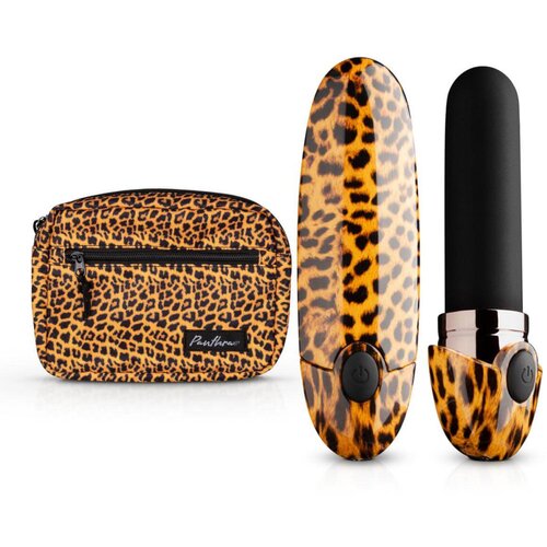Panthra Asha - vibrator s &amp;scaron;minko za polnjenje (leopardja črna) Slike