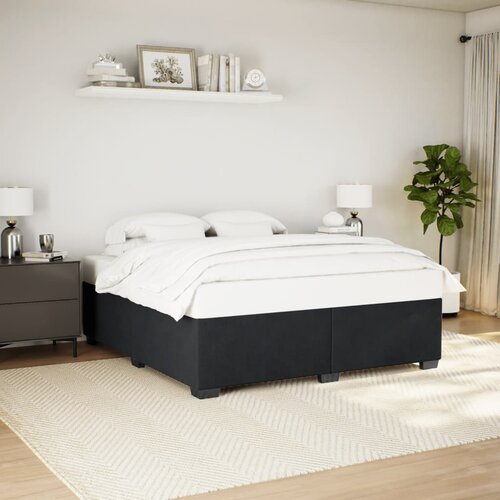 Furnova Posteljni okvir brez vzmetnice črn 180x200 cm žamet, (21937977) Slike