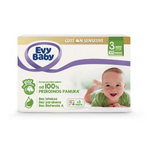 Evy Baby evybaby cotton box 3 midi 102 kom ( A041810 ) Slike