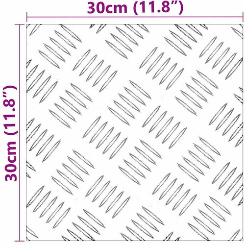  Stepenica Četvrtasti 2 pcs Srebrno 30 x 30 cm Aluminij Slike