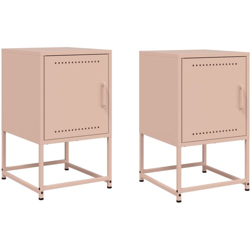 Maison Chic Dvo delni komplet Nočne omarice - Nočne mize roza 36x39x60,5 cm jeklo, (21689643) Cene