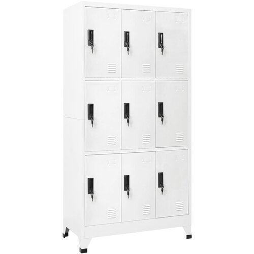vidaXL Omara s ključavnico bela 90x45x180 cm jeklo Cene