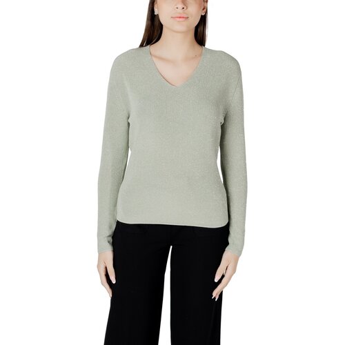 Street One Puloverji LTD_QR_lurex v-neck sweater 303220 Zelena Cene